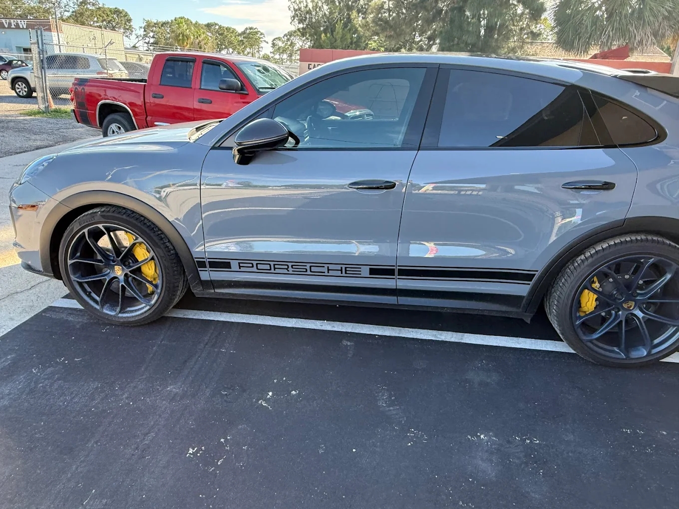Gray Porsche Cayenne pristine finish