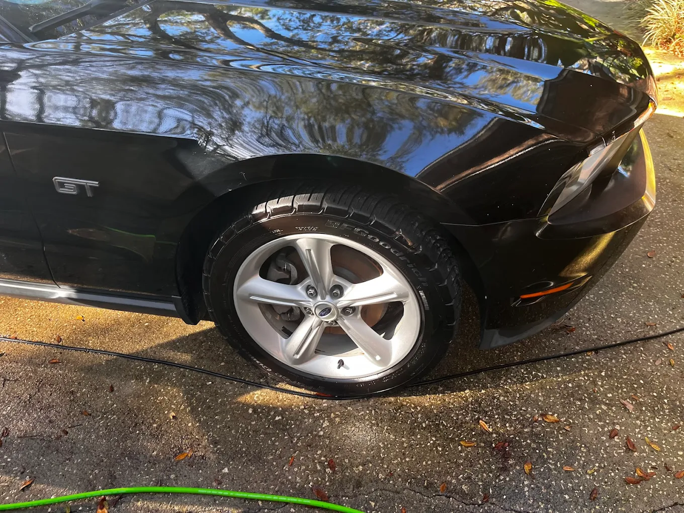 Mustang GT wheel and tire detail